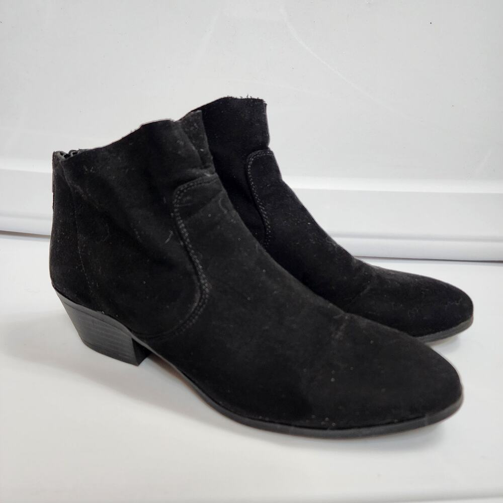 Style & Co 9.5 Black Velour Booties Shoes